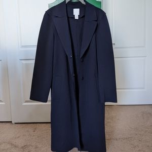 XS H&M navy long coat mint condition